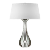 Lino Table Lamp in Sterling, Natural Anna Shade by Hubbardton Forge