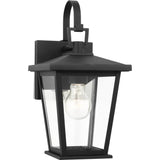 Linton Outdoor Wall Lantern — 13 Inch, Textured Black