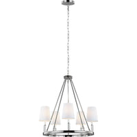 Lismore Chandelier — 28 1/8", Polished Nickel