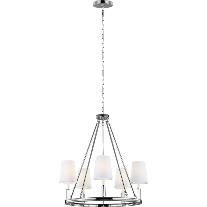Lismore Chandelier — 28 1/8", Polished Nickel