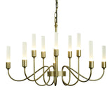 Lisse Chandelier 10 Light, shown in Soft Gold, by Hubbardton Forge