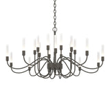 Lisse Chandelier 20 Light in Dark Smoke by Hubbardton Forge