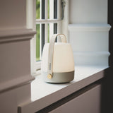 Lite-Up 2.0 Battery Table Lamp - Sand, on a windowsill