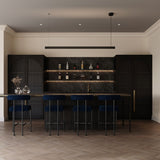 Lithe 2 Sided Linear Pendant Textured Black Large By Sonneman Lifestyle View