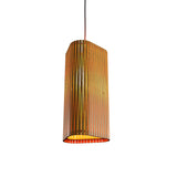 Living Hinges Narrow Pendant By Accord Lighting, Finish: Cathedral Freijo