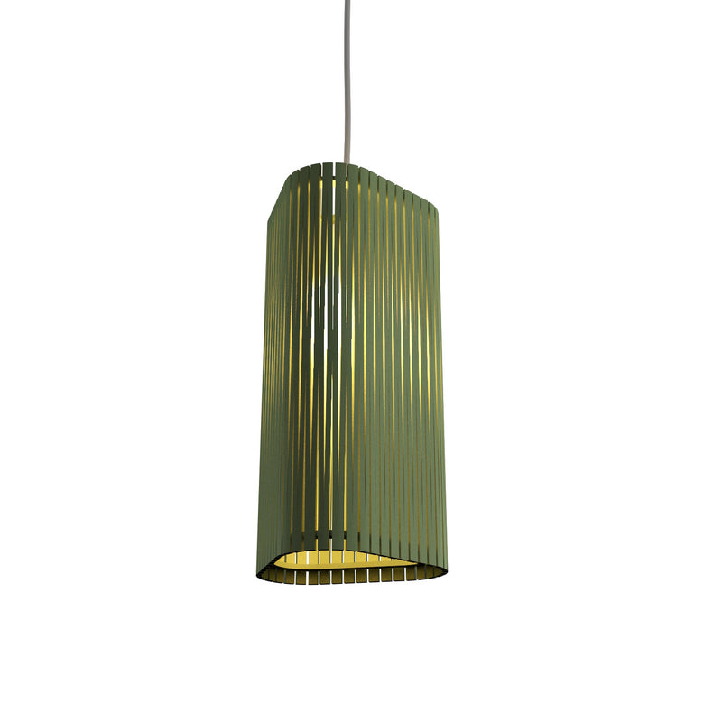 Living Hinges Narrow Pendant By Accord Lighting, Finish: Olive Green