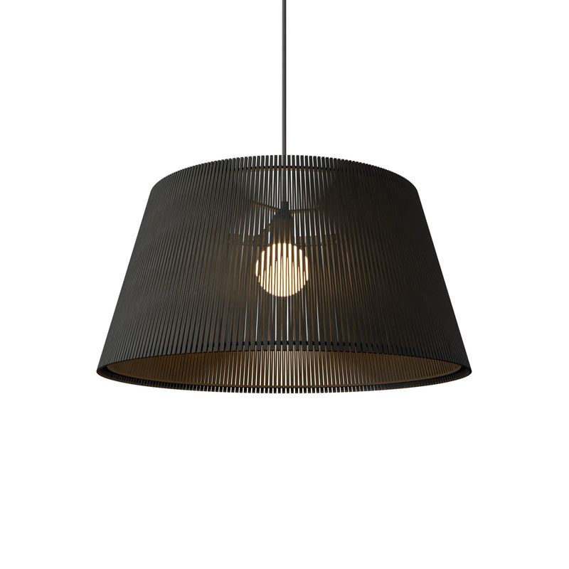 Living Hinges Taper Drum Pendant By Accord Lighting, Finish: Charcoal