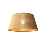 Living Hinges Taper Drum Pendant By Accord Lighting, Finish: Maple