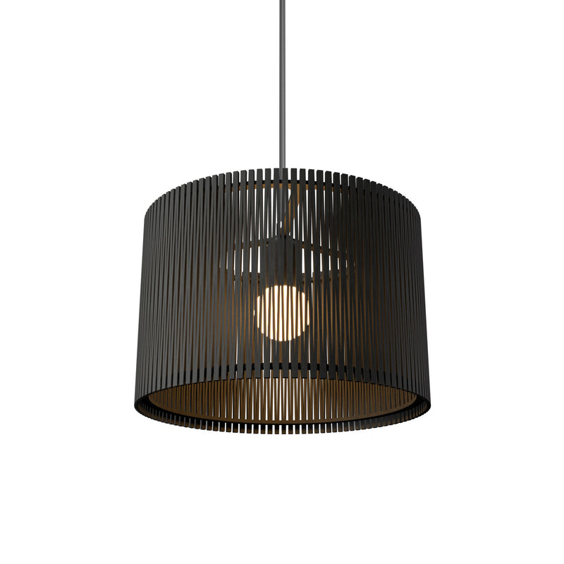  Living Hinges Wide Drum Pendant By Accord Lighting, Finish: Charcoal