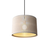  Living Hinges Wide Drum Pendant By Accord Lighting, Finish: Iredescent White