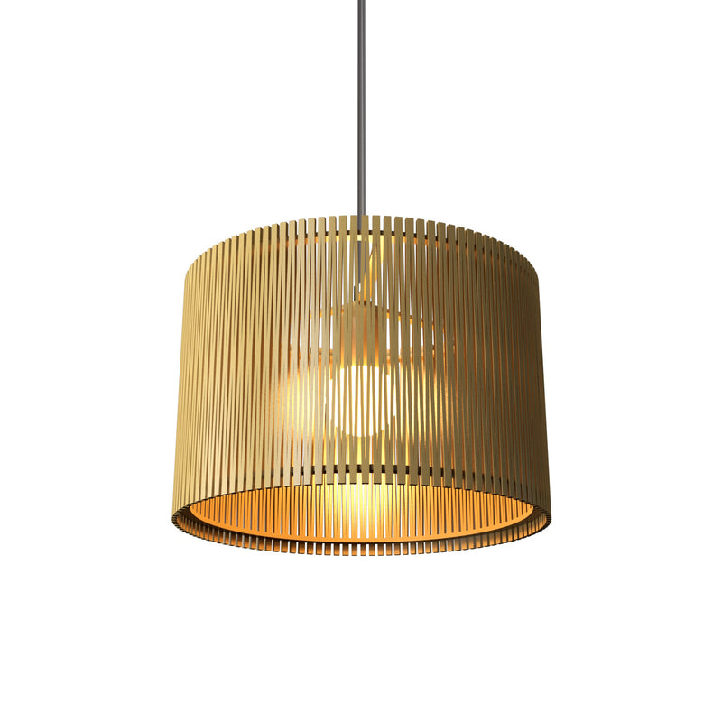  Living Hinges Wide Drum Pendant By Accord Lighting, Finish: Pale Gold