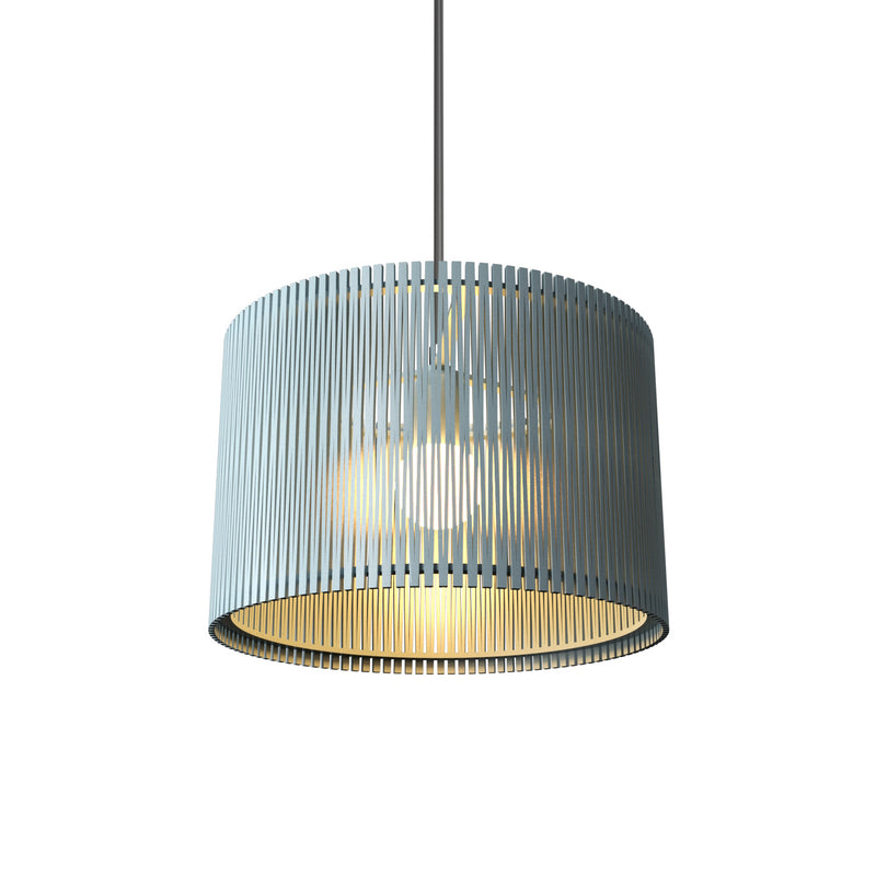  Living Hinges Wide Drum Pendant By Accord Lighting, Finish: Satin Blue
