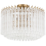 Lofton Semi Flush Aged Brass By Crystrorama - Front View
