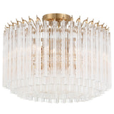 Lofton Semi Flush Aged Brass By Crystrorama
