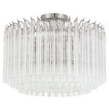 Lofton Semi Flush Polished Nickel By Crystrorama - Front View