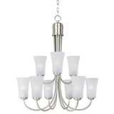 Logan Multi-Tier Chandelier Satin Nickel by Maxim Lighting