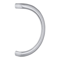 Logo Door Pull Small in Satin Chrome by Colombo Design