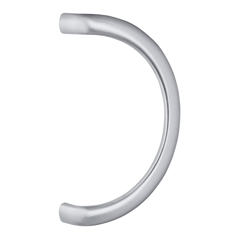 Logo Door Pull Small in Satin Chrome by Colombo Design