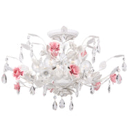 Lola Semi Flush Mount 20'' Wet White