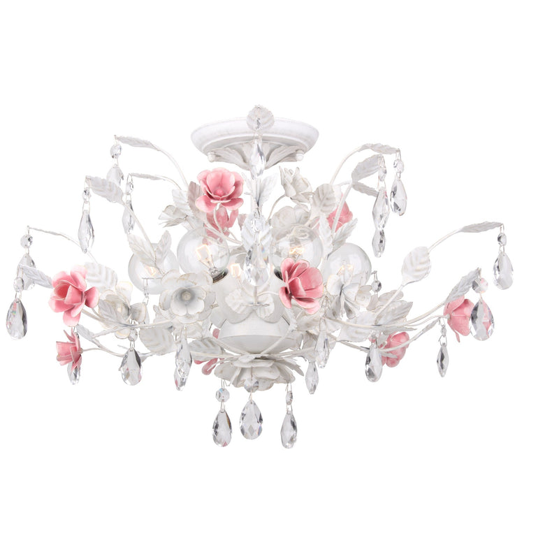 Lola Semi Flush Mount 20'' Wet White
