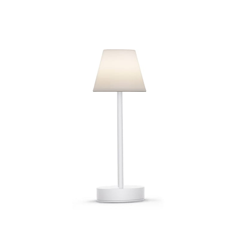 Lola Slim Portable Table Lamp White By New Garden