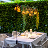 Lola Lux Table Lamp - outdoor dining under lanterns