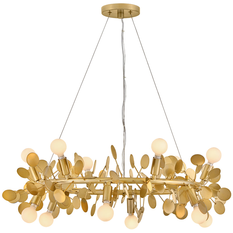 Lolli Chandelier Distressed Brass By Lark Living