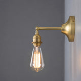 Lome Vintage Industrial Wall Light Satin Brass