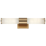 Lonon Vanity Light Aged Gold Brass By Matteo - Front View