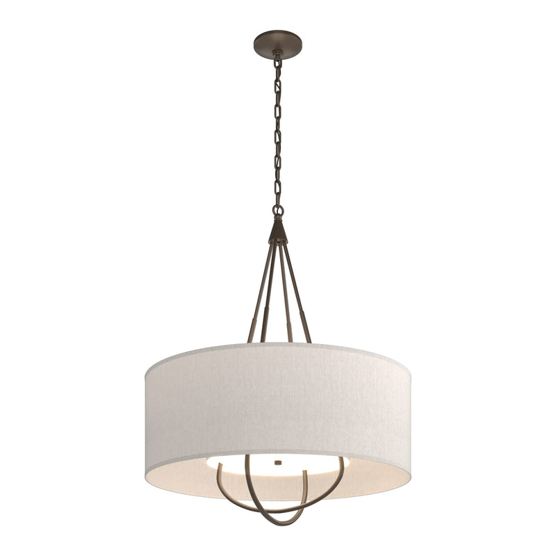 Loop Pendant in Bronze, Flax Shade, Bronze by Hubbardton Forge