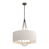 Loop Pendant in Bronze, Flax Shade, Modern Brass by Hubbardton Forge