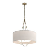 Loop Pendant in Soft Gold, Flax Shade, Sterling by Hubbardton Forge