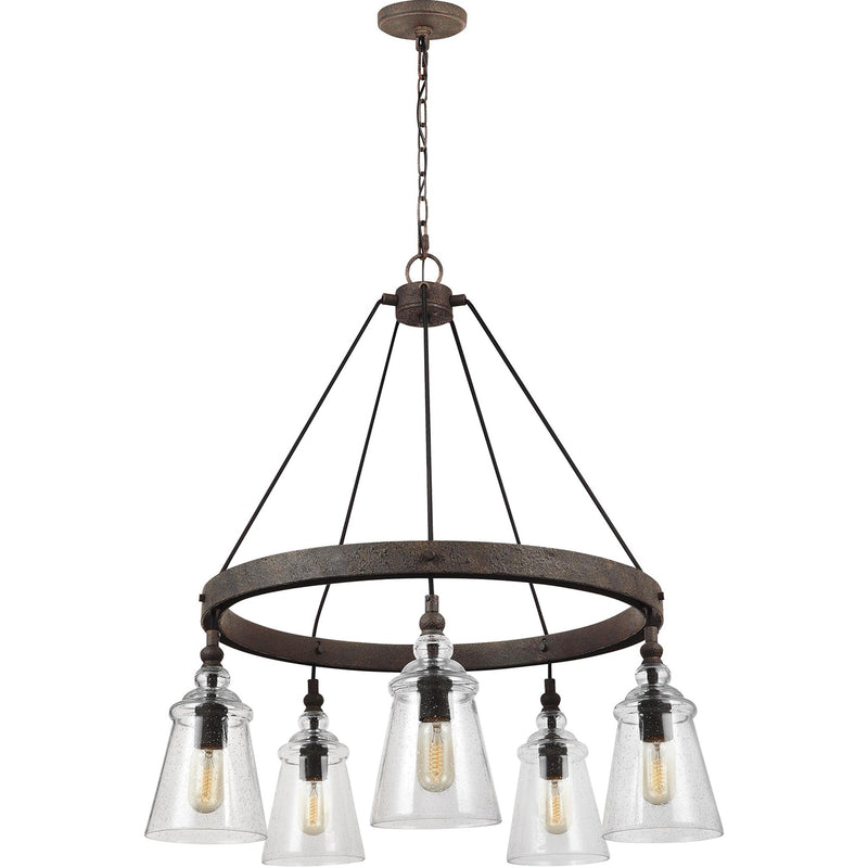 Loras Chandelier — Dark Weathered Iron