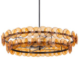 Loren Chandelier Medium Gunmetal Amber By Maxim Lighting Side View