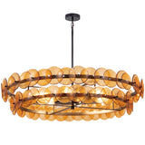 Loren Chandelier Medium Gunmetal Amber By Maxim Lighting