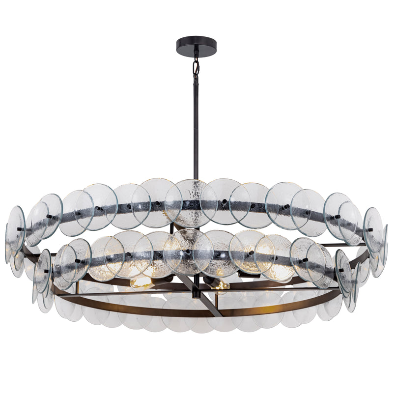 Loren Chandelier Medium Gunmetal Textured Clear By Maxim Lighting