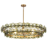 Loren Chandelier Medium Weathred Brass Green Vintage By Maxim Lighting