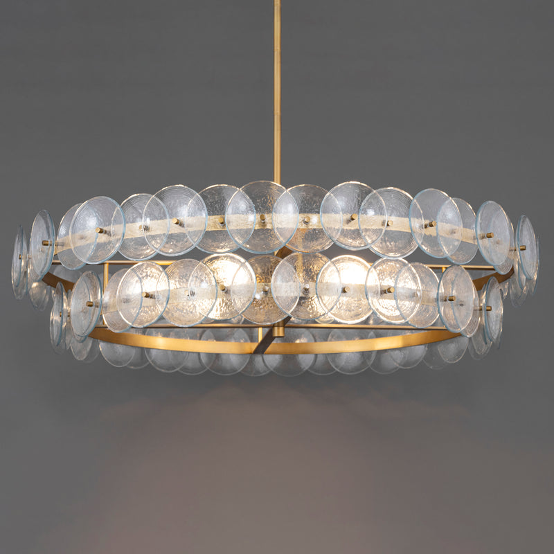 Loren Chandelier Medium Weathred Brass Textured Clear By Maxim Lighting Lifestyle View
