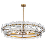Loren Chandelier Medium Weathred Brass Textured Clear By Maxim Lighting