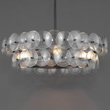 Loren Chandelier Small Gunmetal Textured Clear By Maxim Lighting Lifestyle View