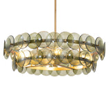 Loren Chandelier Small Weathered Brass Green Vintage By Maxim Lighting With Light