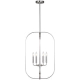 Loretto Large Lantern Brushed Nickel By Generation Lighting - Front View2