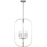 Loretto Large Lantern Brushed Nickel By Generation Lighting - Front View