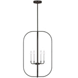 Loretto Large Lantern Midnight Black By Generation Lighting - Front View1