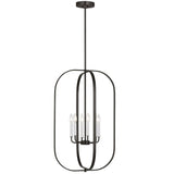Loretto Large Lantern Midnight Black By Generation Lighting - Side View1