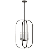 Loretto Large Lantern Midnight Black By Generation Lighting - Side View3