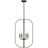 Loretto Large Lantern Midnight Black By Generation Lighting 