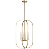 Loretto Large Lantern Satin Brass By Generation Lighting - Side View1