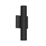 Lorna Up/Down Wall Sconce — 12 Inch (2 Inch Dia.), Black