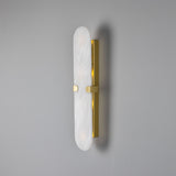 Lothian Oval Alabaster Wall Light Satin Brass